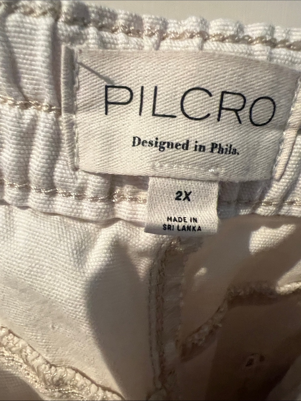 Pilcro Cropped Wide-Leg Pants with Black Floral Print - Picture 5 of 6